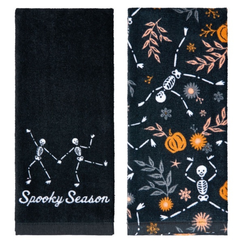 Spooky Season Skeleton Halloween Hand Towels